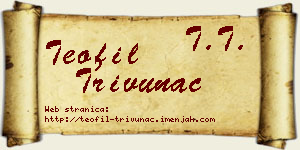 Teofil Trivunac vizit kartica
